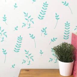 "Leaf Wall Decals, Peel & Stick Botanical Stickers, 76 Pack Removable Vinyl Leaves 1.25""-4.5" - thumbnail 2