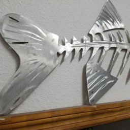 Snook Wall Art, Skeleton Hanging, Aluminum Metal - thumbnail 4