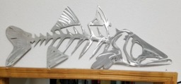 Snook Wall Art, Skeleton Hanging, Aluminum Metal