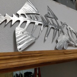 Snook Wall Art, Skeleton Hanging, Aluminum Metal - thumbnail 2