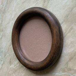 Round Circular Photo Frame Wooden Wall Mounted Picture Frames Home Decor Embroidery Solid Wood - thumbnail 2