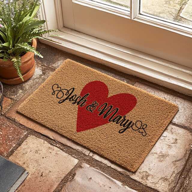 Cute Couples Doormat - The Perfect Valentines Gifts Custom Gift For New Home Housewarming Newlywed Mat Closing - image 1