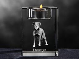 Beauceron, Crystal Candlestick With Dog, Souvenir, Decoration, Limited Edition, Collection - thumbnail 1