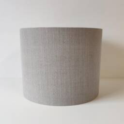 Feather Grey Oval Lampshade in Linen With Gold Lining - thumbnail 3