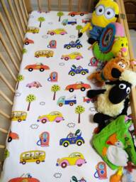 City Cars Crib Sheet, Cotton Toddler Bedding