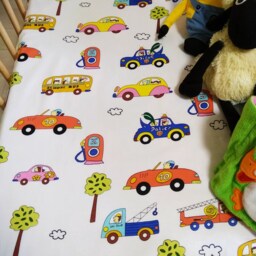 City Cars Crib Sheet, Cotton Toddler Bedding - thumbnail 4