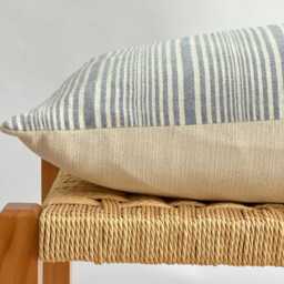 Gray Dot Block Print Mudcloth Hmong Pillow Case - thumbnail 3