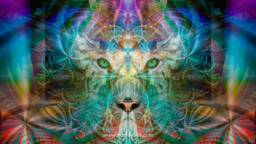 Sinha The Warrior Tapestry - Wall Hanging Totem- Meditation Spiritual Visionary Art - thumbnail 1