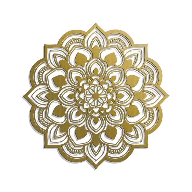 3D Mandala, Openwork Panel, Stylish Wall Decor, Ornate Graphics, Orient Style Wood Art, Ornament, Flower Of Life - image 1