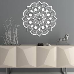3D Mandala, Openwork Panel, Stylish Wall Decor, Ornate Graphics, Orient Style Wood Art, Ornament, Flower Of Life - thumbnail 3