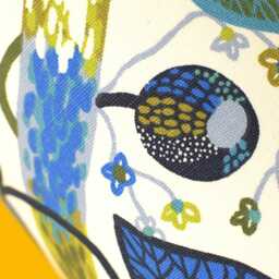 Blue & Green Tall Tropical Lampshade Conical Or Cylindrical, Handmade By Vivid Shades. Real Scandinavian Fabric - thumbnail 3