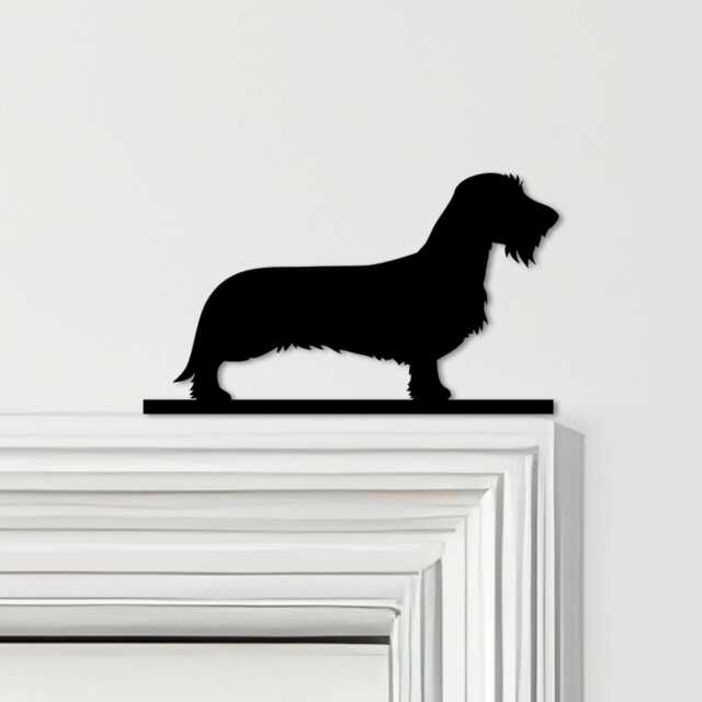 Door Topper Wirehaired Dachshund Dog Various Colours Top Of Decorative Sign - Novelty Wall Decor, Frame Art, Art - image 1