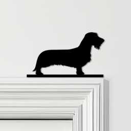 Door Topper Wirehaired Dachshund Dog Various Colours Top Of Decorative Sign - Novelty Wall Decor, Frame Art, Art - thumbnail 1