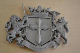 Custom Family Crest Sign, Hand Carved Linden Wood, Personalized Coat Of Arms - thumbnail 1