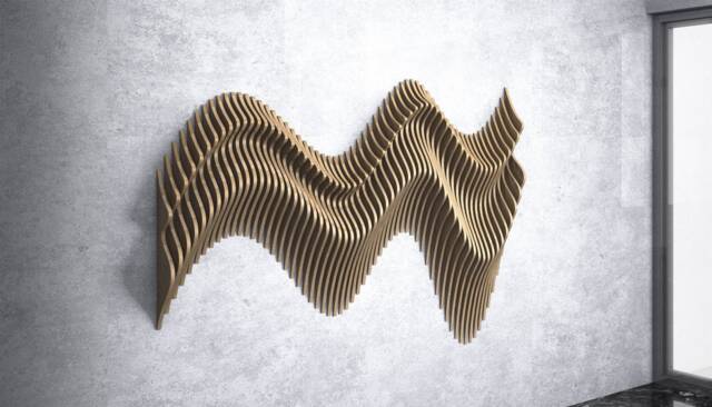 Parametric Wall Art [24] Cnc Files - Organic Wooden Sculpture Dxf Digital Download - image 1