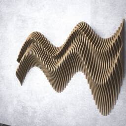 Parametric Wall Art [24] Cnc Files - Organic Wooden Sculpture Dxf Digital Download - thumbnail 3