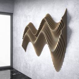 Parametric Wall Art [24] Cnc Files - Organic Wooden Sculpture Dxf Digital Download - thumbnail 2