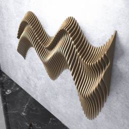 Parametric Wall Art [24] Cnc Files - Organic Wooden Sculpture Dxf Digital Download - thumbnail 4