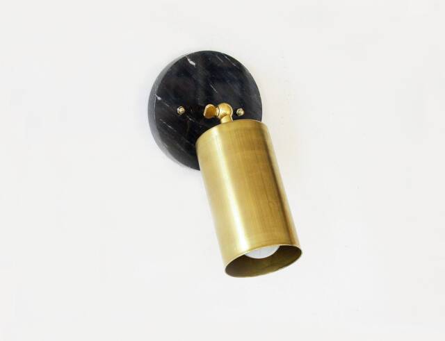 Adjustable Farmhouse Brass & Marble Sconce Lamp Lighting Wall Light Kitchen Bathroom Lights Vanity - image 1