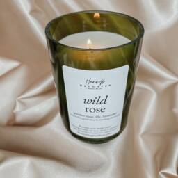 Wild Rose Wine Bottle Candle - Lavender & Rose - thumbnail 4