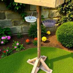 Large Wooden Bird Table Feeder Heavy Duty Garden Feeding Station - thumbnail 2