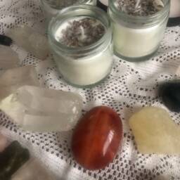 Handmade Lavender & Rose Geranium Soy Wax Candle, Aromatherapy Vegan Candle - thumbnail 4