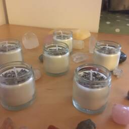 Handmade Lavender & Rose Geranium Soy Wax Candle, Aromatherapy Vegan Candle - thumbnail 2