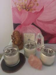 Handmade Lavender & Rose Geranium Soy Wax Candle, Aromatherapy Vegan Candle - thumbnail 1