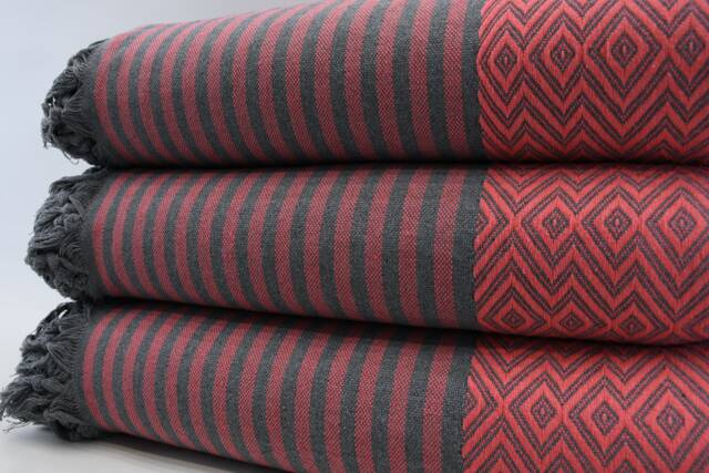 "Turkish Bedspread, Aztec Blanket, 79""x103" - image 1