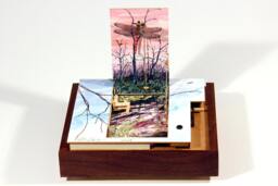 Dragonfly Surprise - Desktop Kinetic Sculpture, Amazing Mechanism, Hand Cranked Automata - thumbnail 1