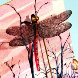 Dragonfly Surprise - Desktop Kinetic Sculpture, Amazing Mechanism, Hand Cranked Automata - thumbnail 3