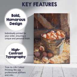 Rustic Farm Fresh Eggs Still Life Country Kitchen Canvas Wall Art Print Decor Picture Ready To Hang - thumbnail 2