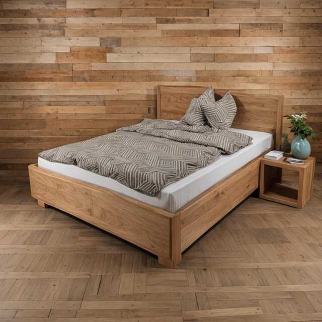 Solid Oak Bed Frame & Headboard, 100% Natural Live Edge, Avail Sizes For Twin(Single/Twin Xl/Full(Double/Queen/King/California King - image 1