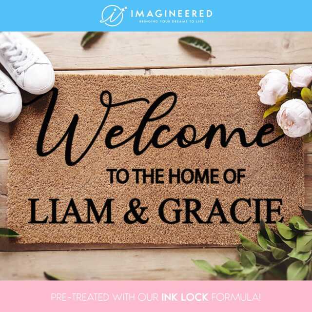 Welcome Door Mat - To The Home Of Personalized Name Doormat New Gift For Her Couple Gifts Housewarming - image 1