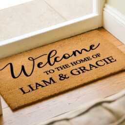 Welcome Door Mat - To The Home Of Personalized Name Doormat New Gift For Her Couple Gifts Housewarming - thumbnail 2
