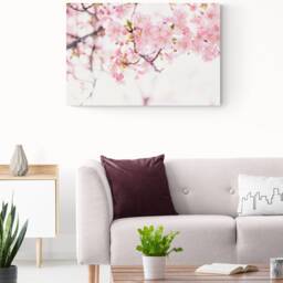 Cherry Blossom Pink Flower - Wrapped Frame Canvas Rolled Photo/Poster Print - thumbnail 2