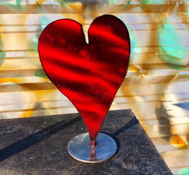 steel Heart Sculptures - One Large Heart - image 1