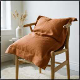 Linen Pillow Case With Flange Oxford Style Stone Washed Softened Pillowcase Queen King Sham Square Cover Lumbar - thumbnail 4