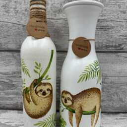 Sloth Light Up Bottle & Matching Vase - Hares, Sloth Gifts, Sloths, Lovers - thumbnail 2
