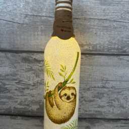 Sloth Light Up Bottle & Matching Vase - Hares, Sloth Gifts, Sloths, Lovers - thumbnail 3