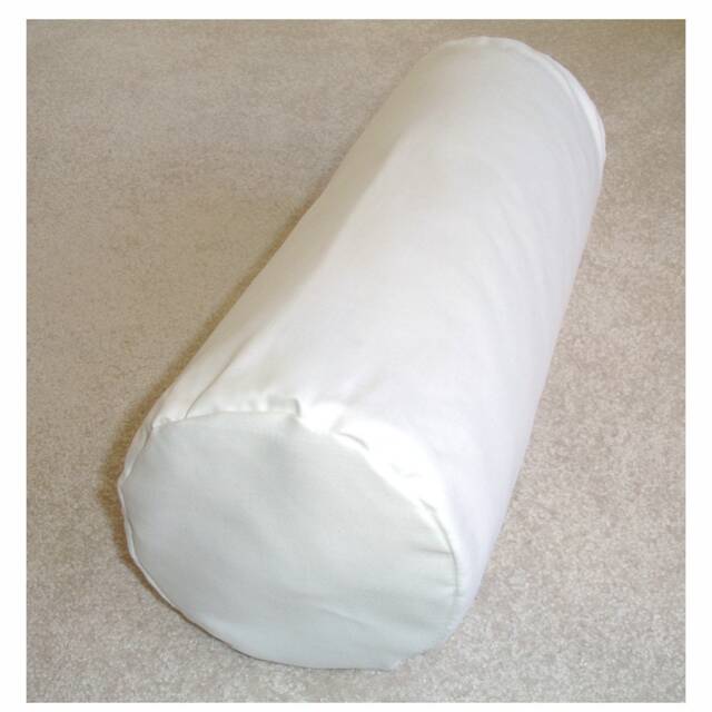 "White Bolster Pillow Cylinder Cover Only 500 Thread Count Cotton Sateen Round Cushion Sham Case 4"" 6"" 8"" 9"" 10"" 12" - image 1