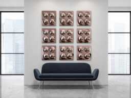 Nine - 9 Lunaria Rose Gold Orb Convex Panels - thumbnail 1