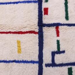 Moroccan Rug, Berber 7x10 Ft, Vintage Boujaad Rug , Handwoven With Natural Wool - thumbnail 3