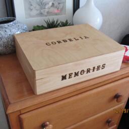 Keepsake Box Large White Baby's Name 11.5 X 9 3.5 - thumbnail 2