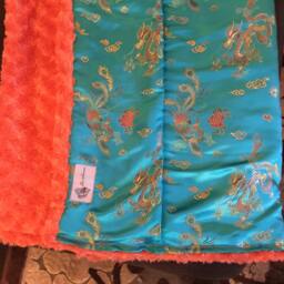 "Extra Large Dragon & Phoenix Satin Brocade Blanket ""Edible Elton" - thumbnail 2