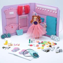 Unique Girls Toy, Dollhouse Quiet Book From Felt & Cotton, Montessori Activity Toy For Baby Toddler - Kids, Best Birthday Gift - thumbnail 4