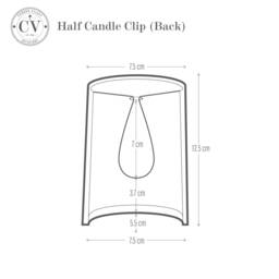 Larsen Hemingway - Handmade, Candle Clip Half Shield Lampshade For Wall Lights - thumbnail 4