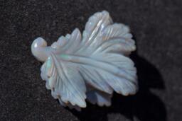 Australian Feather Opal Carving Semi-Blackopal Double Sided Rainbow Magic - 54 Cts - thumbnail 1