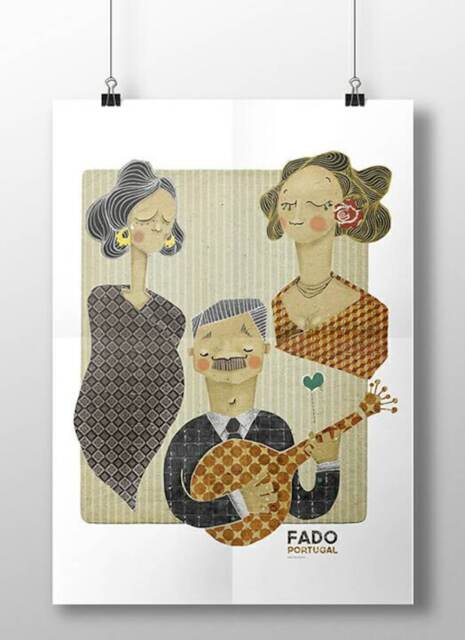 Original Portuguese Fado Wall Art Printing Poster Illustration Print Drawings Graphic Design Work Home Decor