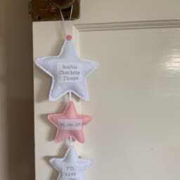 Baby Girl Gift Personalised Keepsake Nursery Decor Shower Gift With Name & Birth Details For New Mum - thumbnail 2